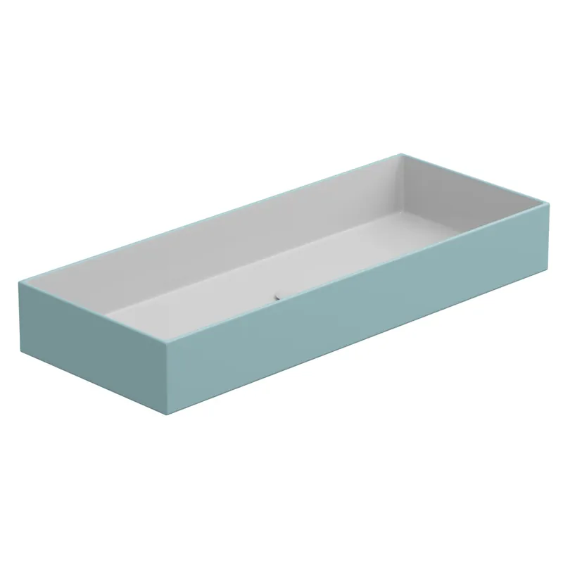 Umyvadlo na desku Zenith FS 100 keramické, dvoubarevné, 100x40 cm, ZELAVFS100BI000037 Aanbieding