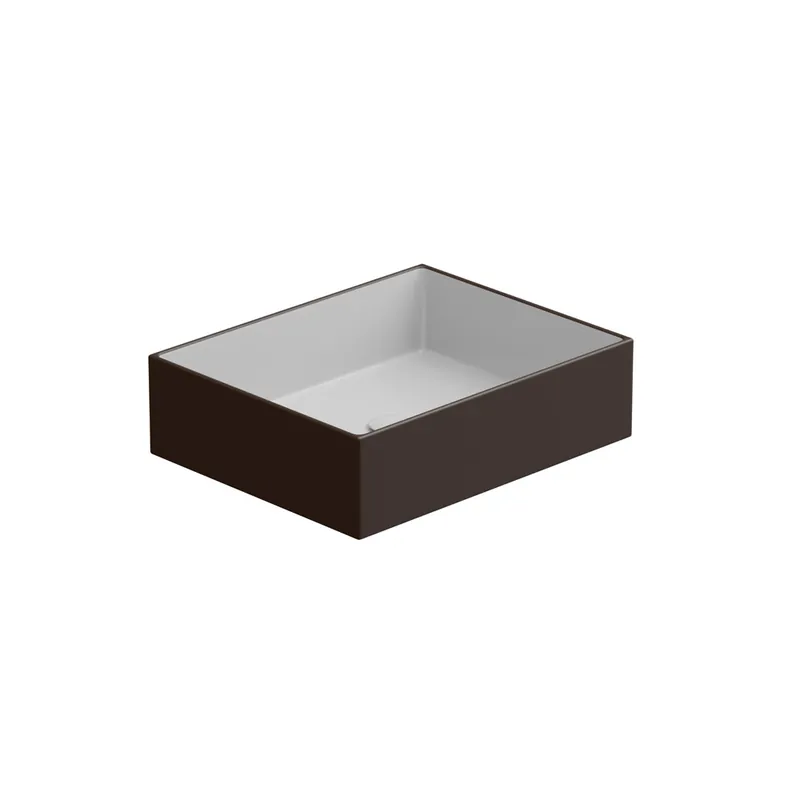 Snelle Levering Umyvadlo na desku Zenith FS 50 keramické, dvoubarevné, 50x40 cm, ZELAVFS50BI000035