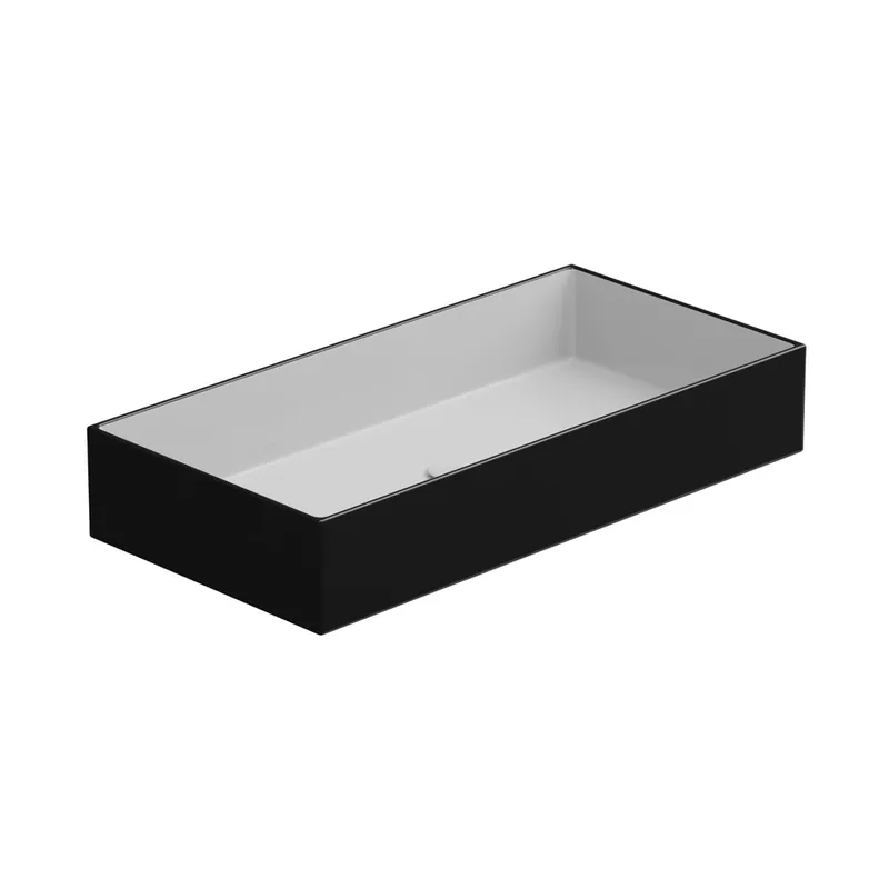 Tijdelijk Beschikbaar Umyvadlo na desku Zenith FS 80 keramické, dvoubarevný, 80x40 cm, ZELAVFS80BI000002