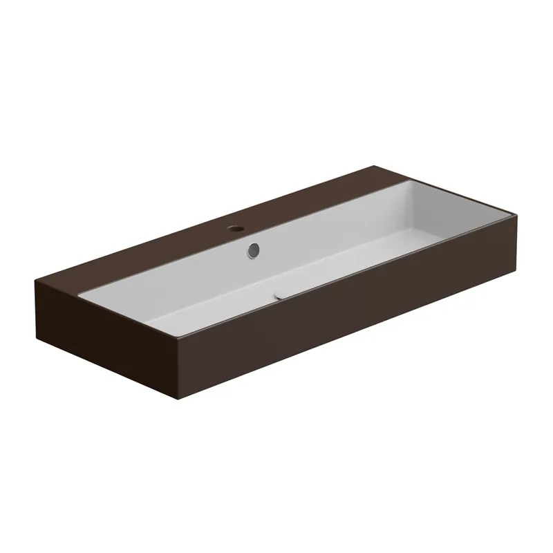 Korting Umyvadlo Zenith BW 102 hranaté, keramické, dvoubarevné, 102x46 cm, ZELAVBW102BI000035