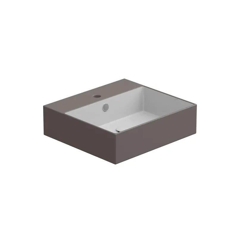 Umyvadlo Zenith BW 50 hranaté, keramické, dvoubarevné, 50x46 cm, ZELAVBW50BI000029 Korting