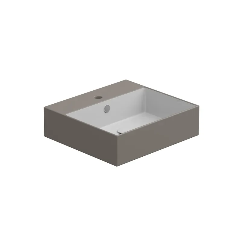 Umyvadlo Zenith BW 50 hranaté, keramické, dvoubarevné, 50x46 cm, ZELAVBW50BI000030 Meest Verkocht