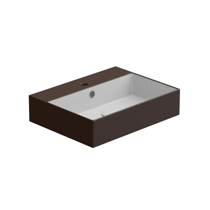 Nieuw Umyvadlo Zenith BW 60 hranaté, keramické, dvoubarevné, 60x46 cm, ZELAVBW60BI000035