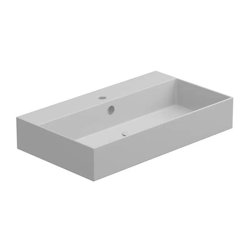 Umyvadlo Zenith BW 80 hranaté, keramické, bílé lesklé, 80x46 cm, ZELAVBW80000 Meest Verkocht