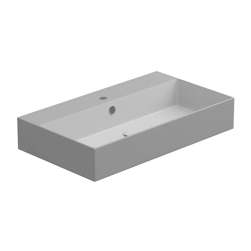 Populair Umyvadlo Zenith BW 80 hranaté, keramické, dvoubarevné, 80x46 cm, ZELAVBW80BI000033