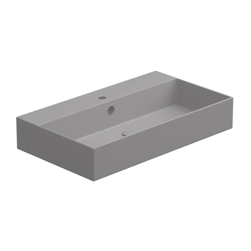 Merkproduct Umyvadlo Zenith BW 80 hranaté, keramické, fumo matné, 80x46 cm, ZELAVBW80038