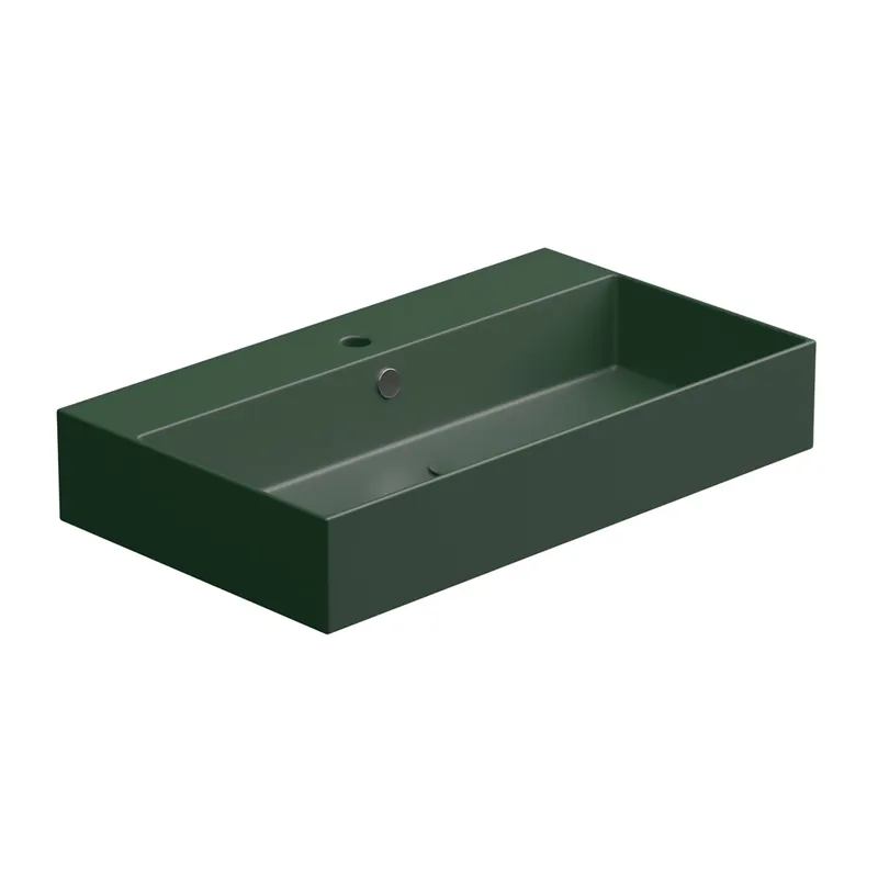 Uitverkoop Umyvadlo Zenith BW 80 hranaté, keramické, smeraldo matné, 80x46 cm, ZELAVBW80036