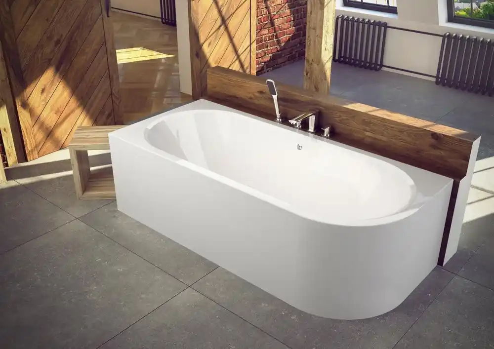 Shop Nu Vana AVITA 180x80x42 cm asymetrická levá s nožičkami bílá VANAVIT180L+OLVPINOZSTELWD