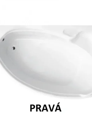 Blesková Nabídka Vana FINEZJA NOVA 140x95 cm asymetrická rohová pravá bez nožiček bílá VANFINN140P