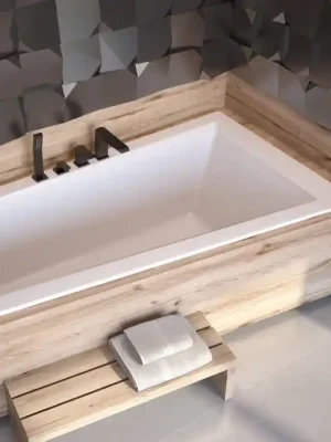 Akční Cena Vana INTIMA SLIM 150x85x41,5 cm asymetrická pravá bez nožiček bílá VANINTI15SLIMP