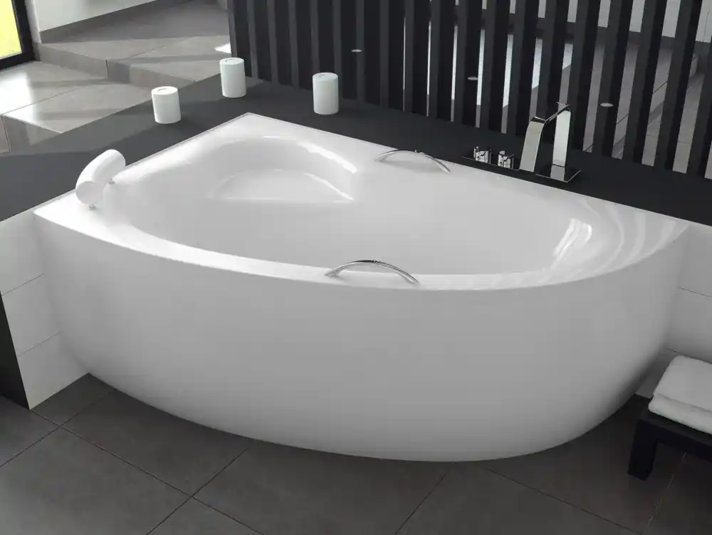 Vana NATALIA 150x100x44,5 cm asymetrická rohová levá s nožičkami bílá VANNAT150L+OLVPINOZ Koopje