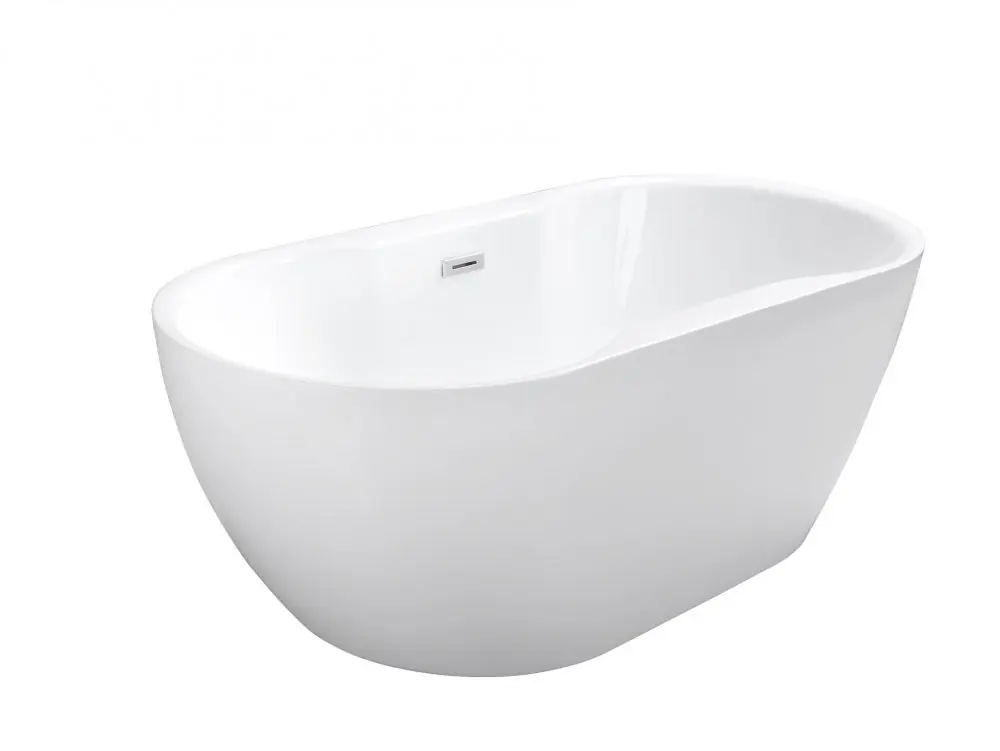 Nu Kopen Vana NAVIA 160x80x60 cm asymetrická volně stojící bílá sifon chrom VANNAVIA160