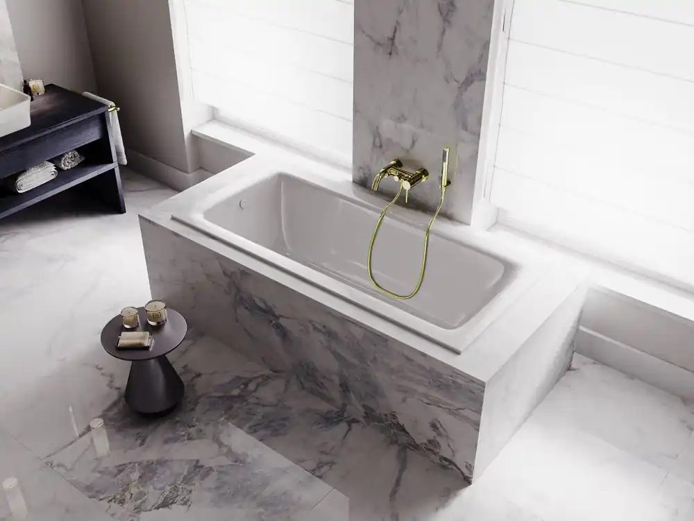 Beperkt Aanbod Vana TALIA SLIM 150x70x42,5 cm obdélníková univerzální bez nožiček bílá VANTAL15SLIM
