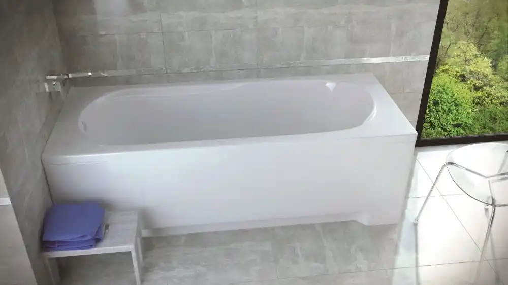 Express Levering Vana VINDOBONA 170x70x40 cm obdélníková univerzální s nožičkami bílá OLVVIN17+OLVPINOZ