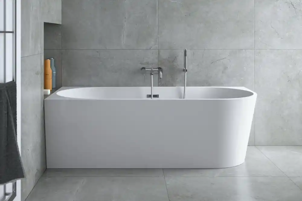 Vana ZOYA 170x80x58 cm volně stojící asymetrická levá bílá sifon chrom VANZOYA170L Seizoensaanbieding