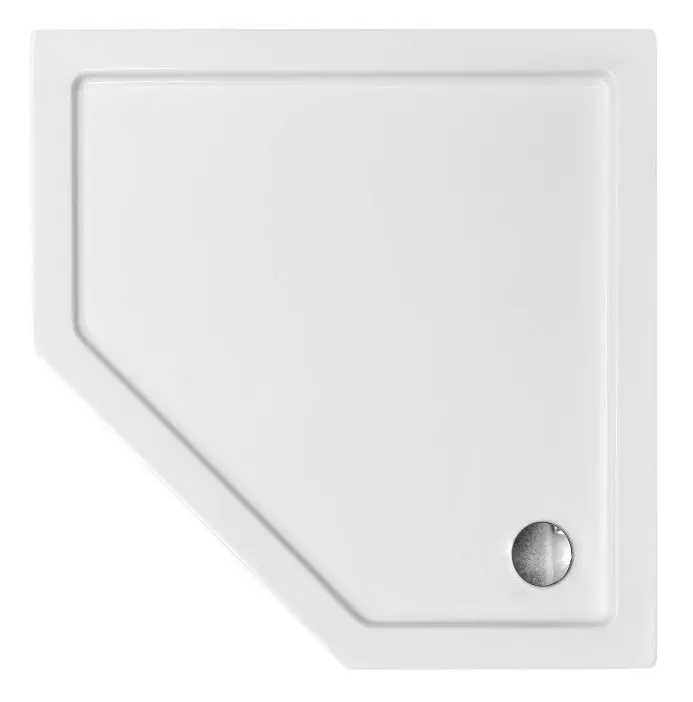 Hete Deal Vanička BERGO sprchová 90x90x6 cm pětiúhelníková ABS akrylát bílá VANKBERG90
