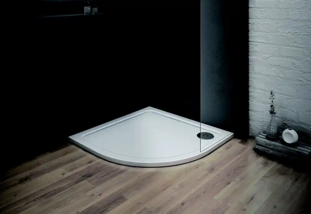 Vanička VENETS sprchová 100x100x3 cm čtvrtkruhová litý mramor bílá VANKCTVRT10 Gereduceerde Prijs