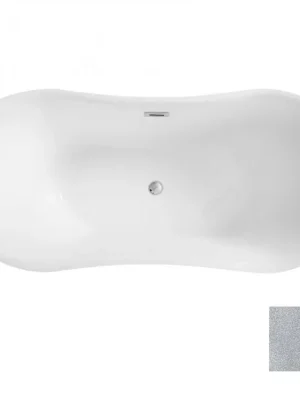 Certifikovaný Volně stojící vana AMBER Glam - stříbrná,VANAMBER170ZG2