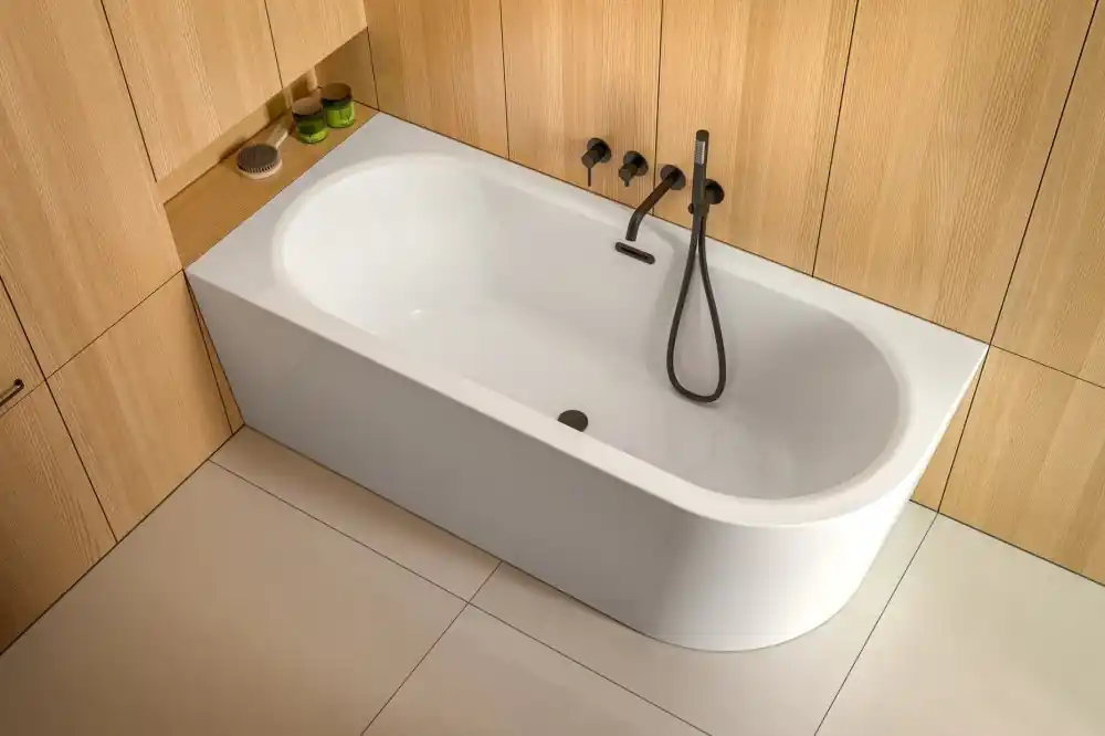 Must-Have Volně stojící vana AVITA A-LINE bílá, sifon s přepadem,VANAVITAL17L
