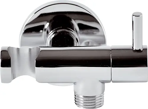 Vývod RE336L stěnový s držákem sprchy chrom BARE336L Betrouwbaar