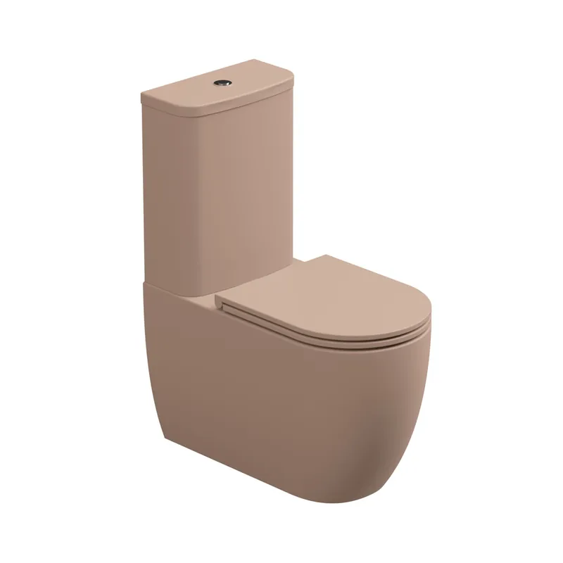 Lage Kosten WC kombi Like, rimless, cipria matné, včetně sedátka, LKSETMBL032