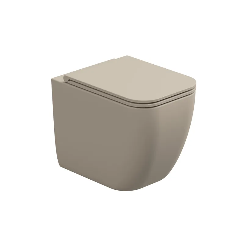 Weekendaanbieding WC mísa stojící Brio, rimless, keramická, sabbia matná, BRWC01034FI