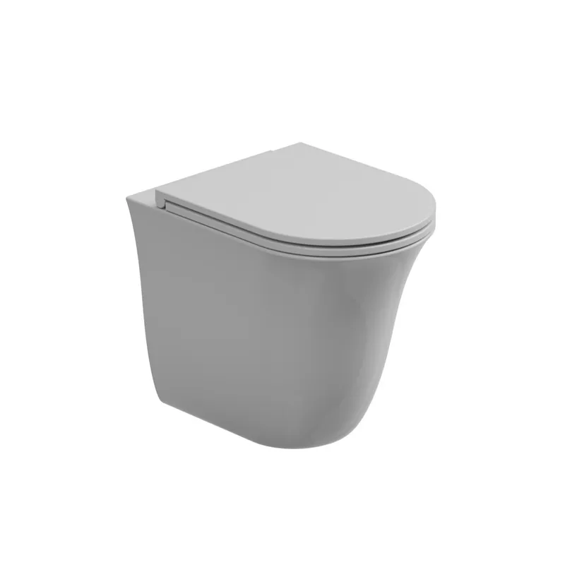 WC mísa stojící Flut, rimless, keramická, bílá matná, FLWC01001FI Op = Op