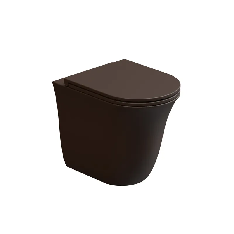 WC mísa stojící Flut, rimless, keramická, cacao matná, FLWC01035FI Bestseller