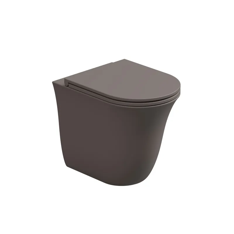 Must-Have WC mísa stojící Flut, rimless, keramická, tortora matná, FLWC01029FI