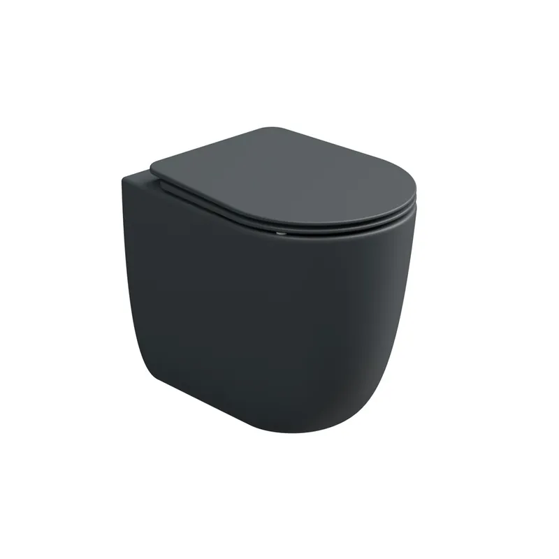 Must-Have WC mísa stojící Hit, rimless, keramická, ebano matná, HIWC01028FI