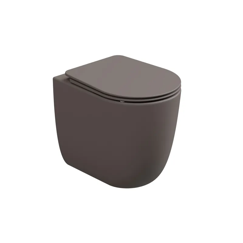Laatste Kans WC mísa stojící Hit, rimless, keramická, tortora matná, HIWC01029FI