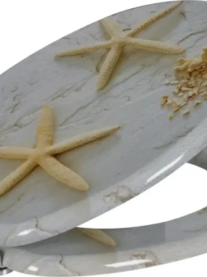 WC sedátko FUNNY HY1185 s potiskem mořská hvězda, MDF, bílá Lage Prijs