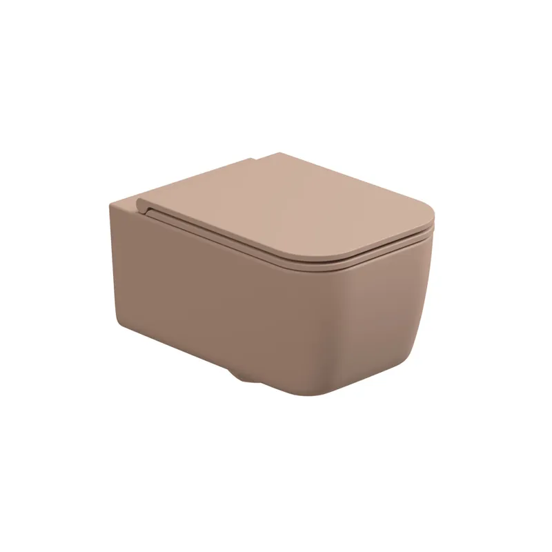 Meest Verkocht WC závěsné Brio, rimless, cipria matné, zadní odpad, BRWCSO032FI