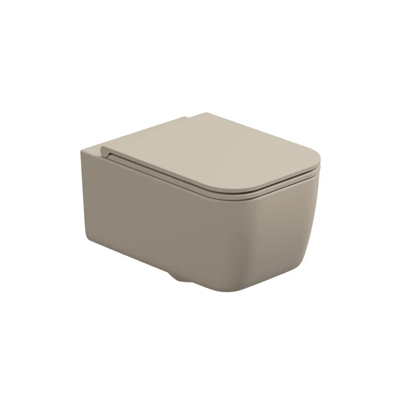 WC závěsné Brio, rimless, sabbia matné, zadní odpad, BRWCSO034FI Koop Online
