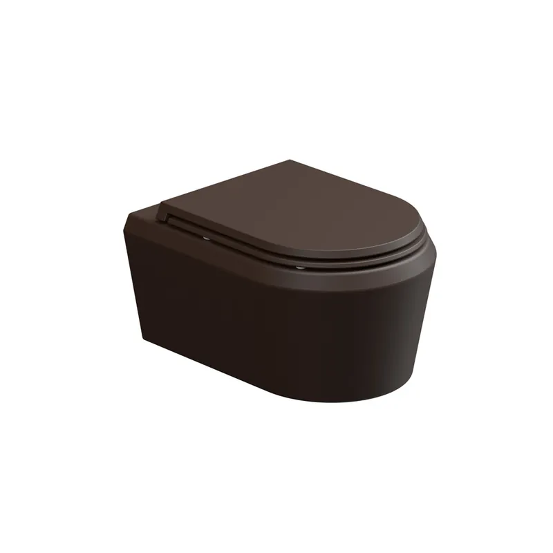 Fabrieksprijs WC závěsné Cruise, rimless, cacao matné, zadní odpad, CRWCSO035