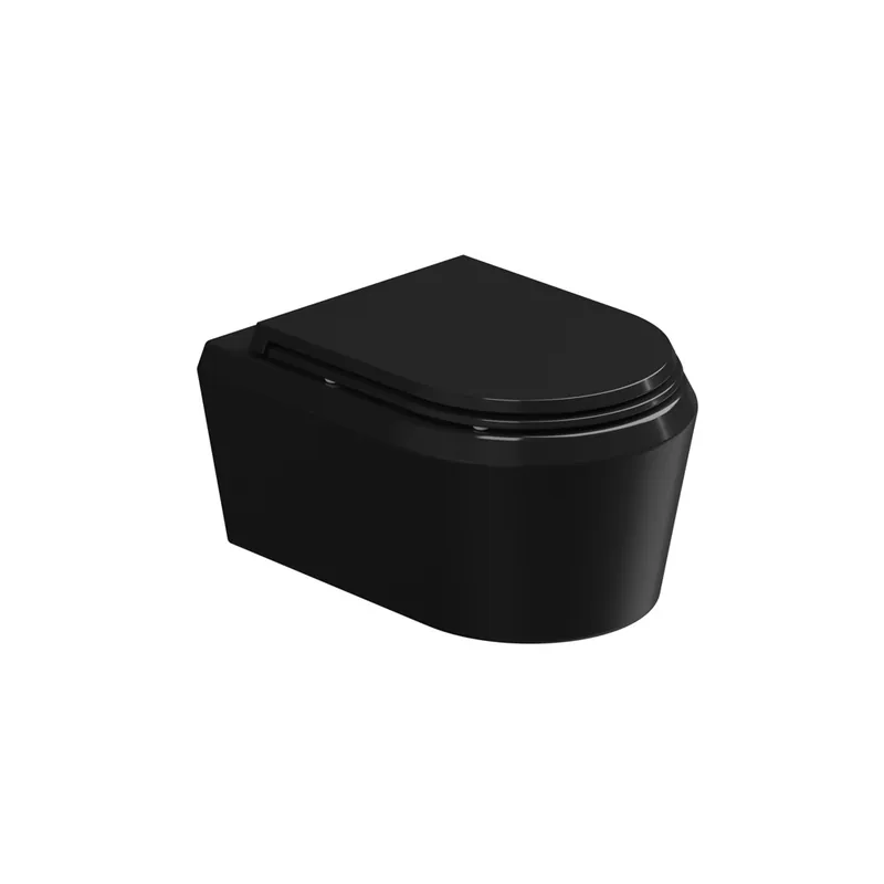 WC závěsné Cruise, rimless, černé lesklé, zadní odpad, CRWCSO002 Express Levering