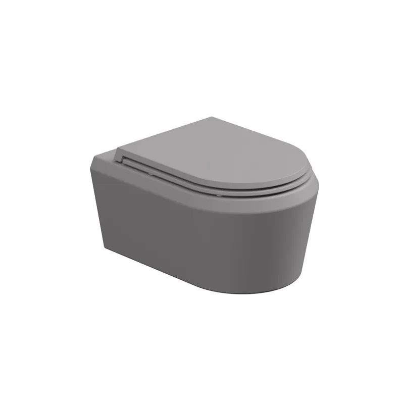 Gecertificeerd WC závěsné Cruise, rimless, fumo matné, zadní odpad, CRWCSO038