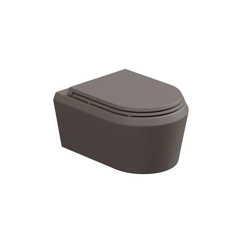 WC závěsné Cruise, rimless, tortora matné, zadní odpad, CRWCSO029 Finale Uitverkoop