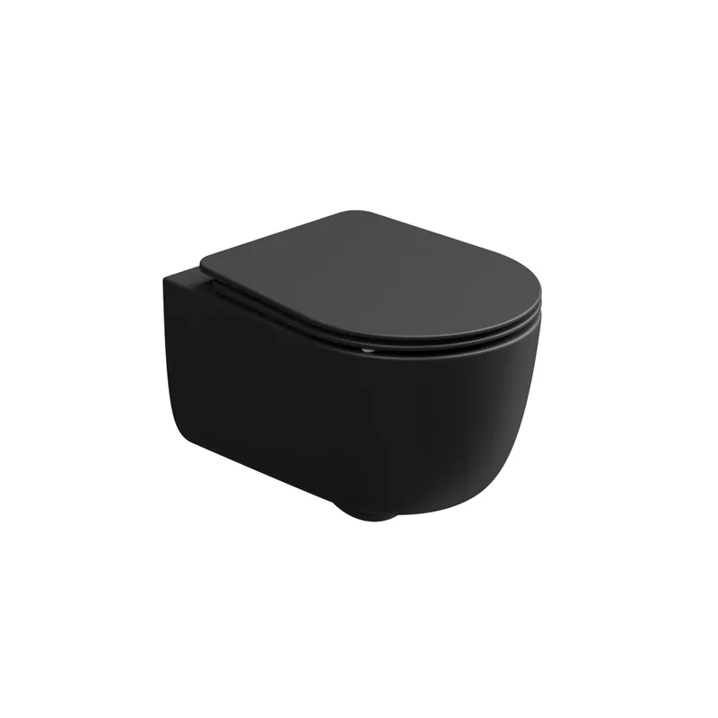 WC závěsné Hit, rimless, černý matný, zadní odpad, HIWCSO003FI Weekendaanbieding