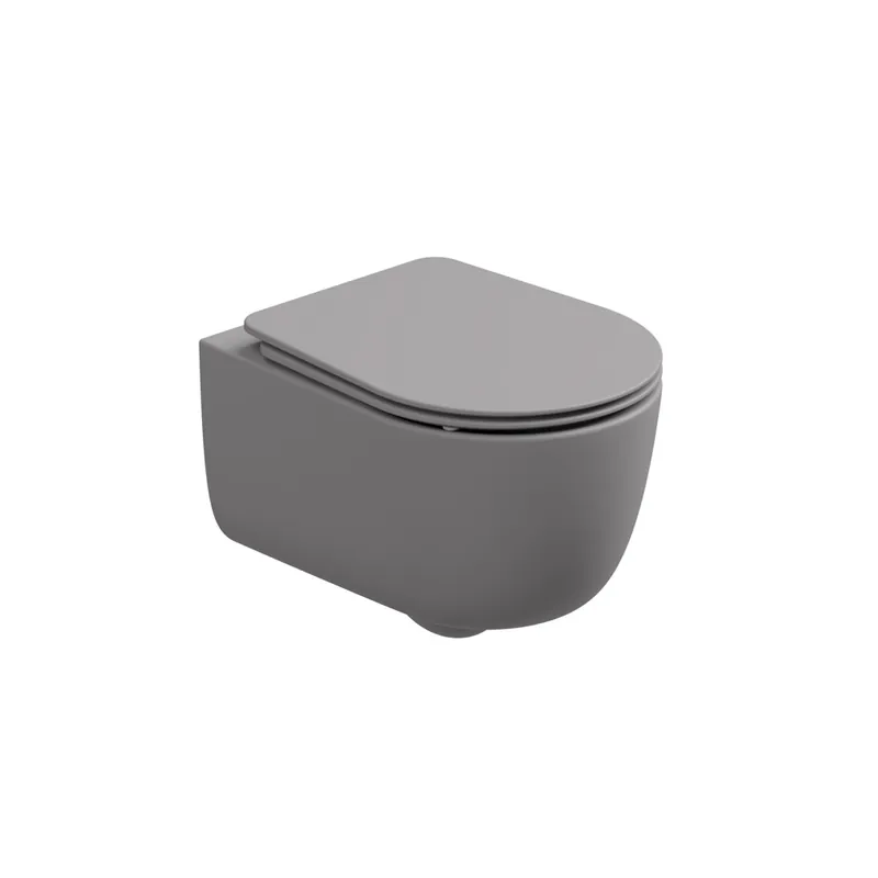WC závěsné Hit, rimless, fumo matný, zadní odpad, HIWCSO038FI Seizoensaanbieding