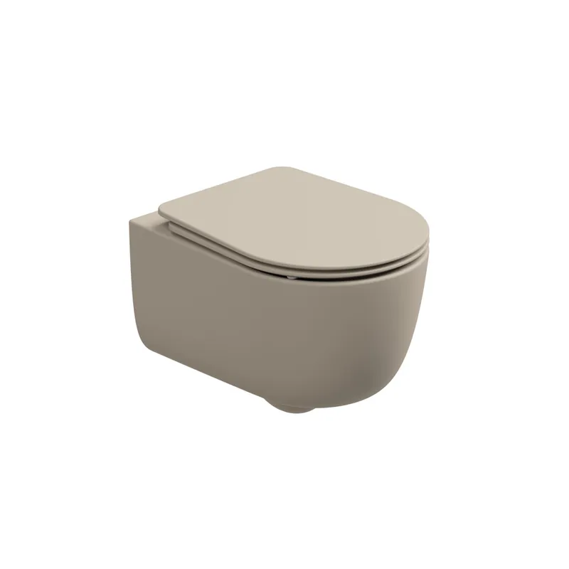 WC závěsné Hit, rimless, sabbia matný, zadní odpad, HIWCSO034FI Exclusieve Aanbieding