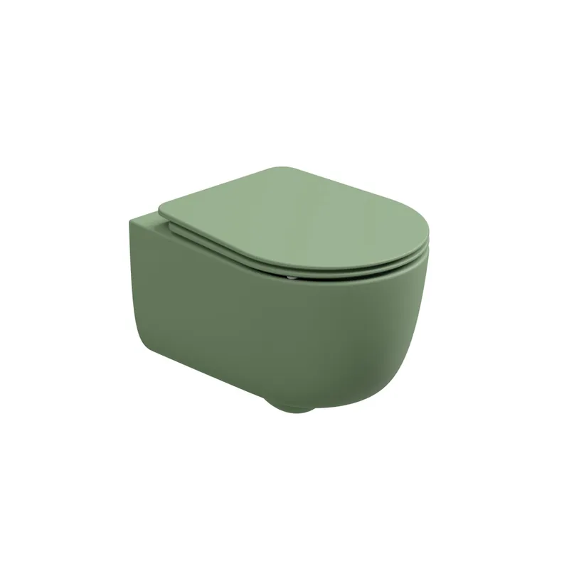 Koopje WC závěsné Hit, rimless, salvia matný, zadní odpad, HIWCSO031FI