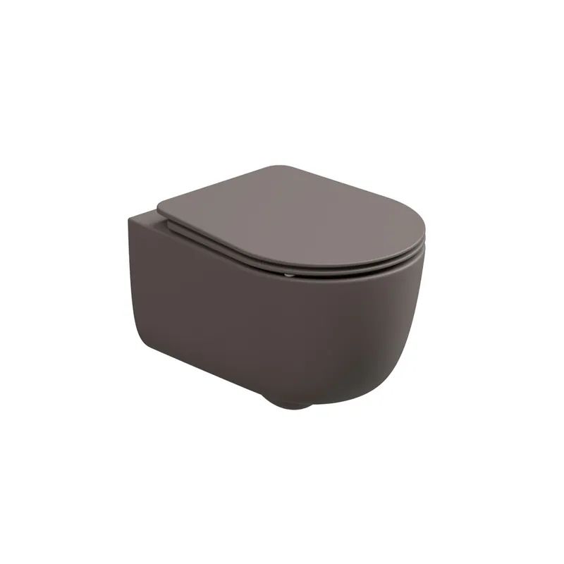 WC závěsné Hit, rimless, tortora matný, zadní odpad, HIWCSO029FI Direct Beschikbaar