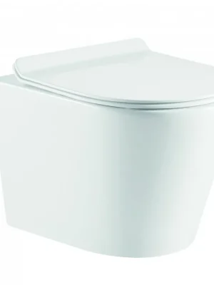 WC závěsné OVALE BASSO rimless soft-close včetně slim sedátka bílé OLKLT053ER Op = Op