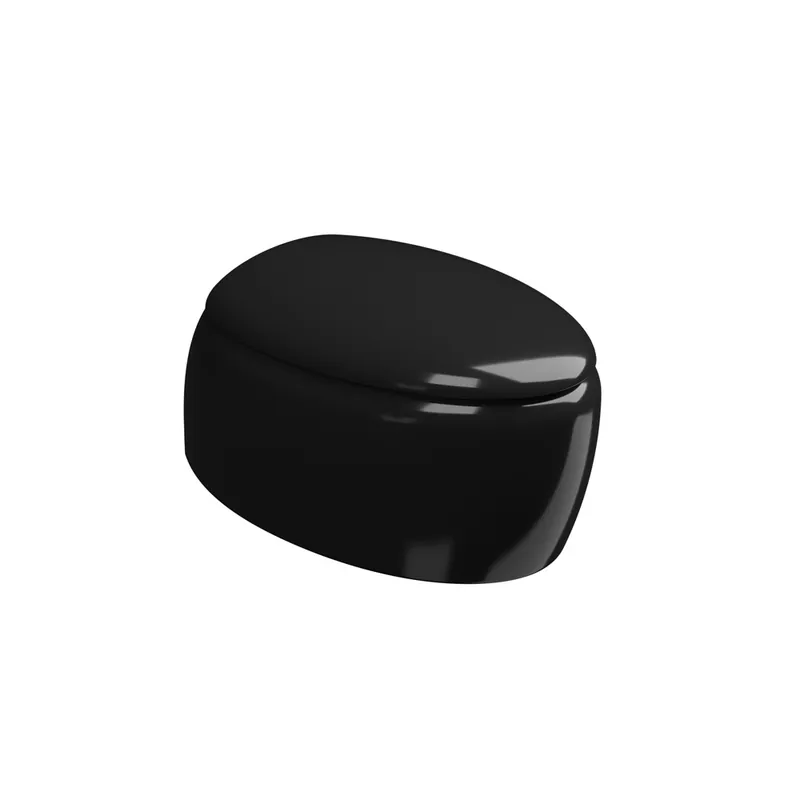 WC závěsné Touch, keramické, černé lesklé, rimless, TOWCSOSC002FI Premium