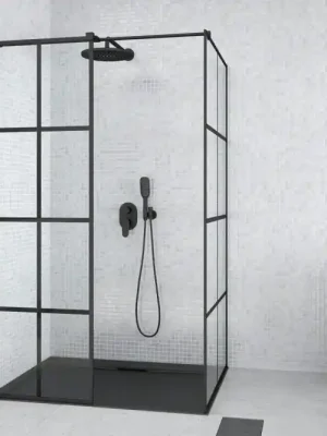 Zástěna Walk-in EXCEA sprchová 120x90x190 cm černá čirá BCEXCEA9012 Merkproduct