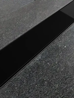 Žlab VIRGO BLACK odtokový 80x6x6,2-10,2 cm černý ZLOL80VBL Veilige Betaling