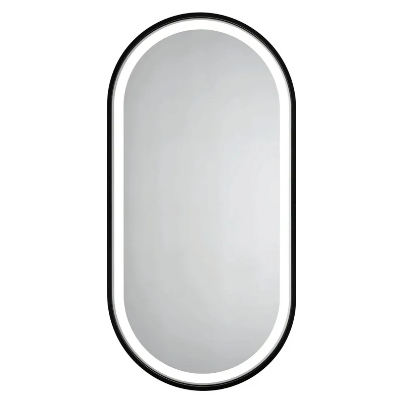 Goedkoop Zrcadlo s LED osvětlením ERFURT BLACK,OLNZERF5010B
