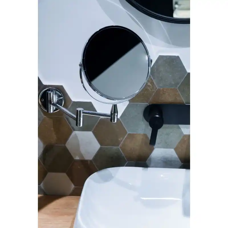 Bestseller Zrcátko kosmetické zvětšovací kulaté 17 cm chrom, KD02090705